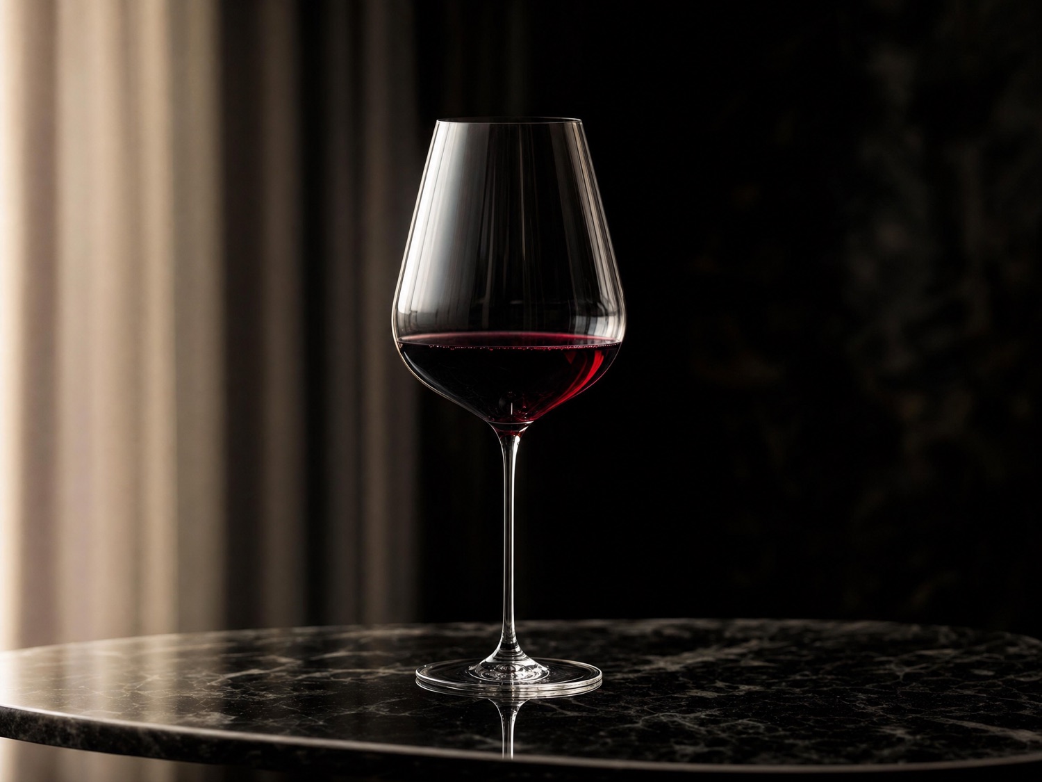 A glass of fine red wine
